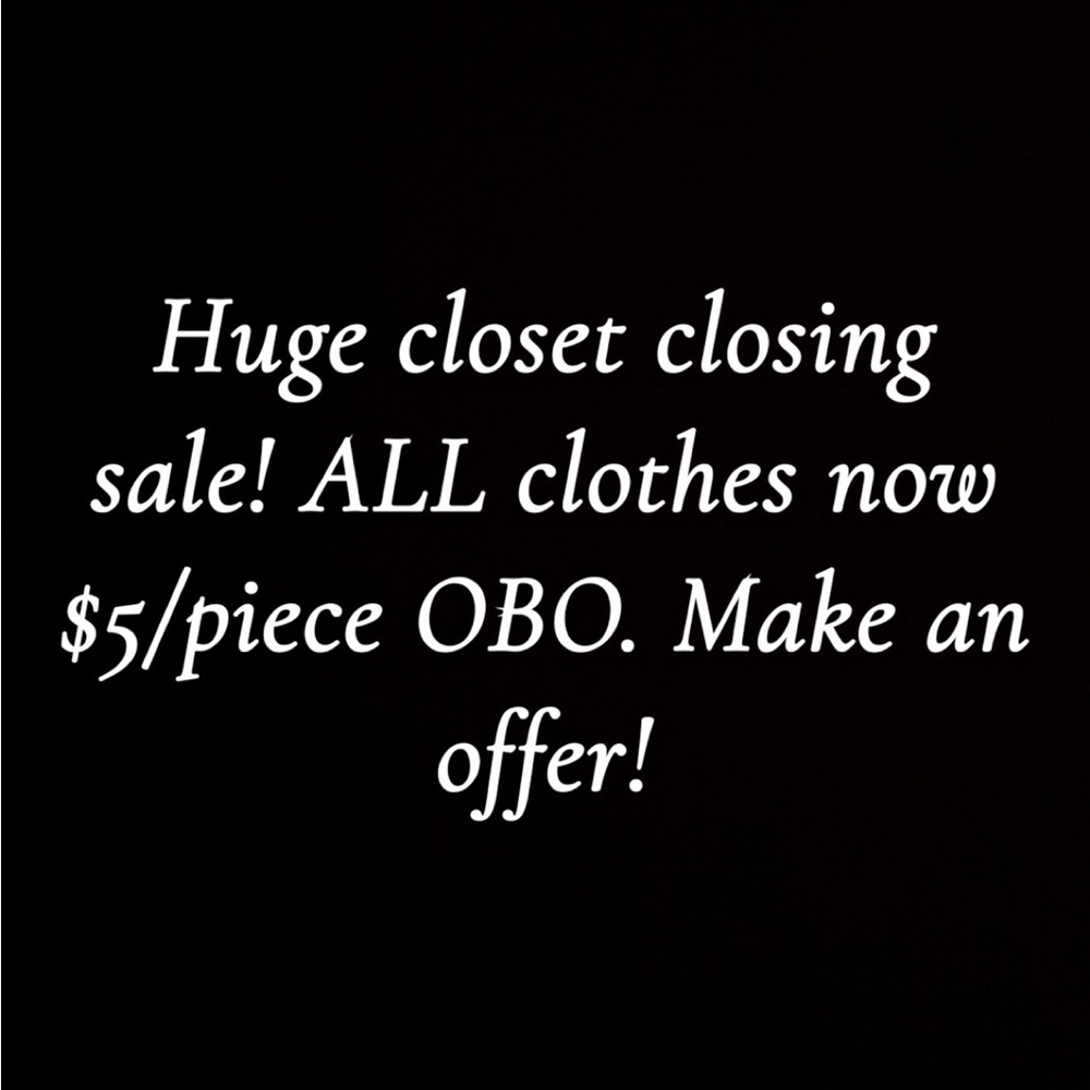 Closet Closing Sale Announcement